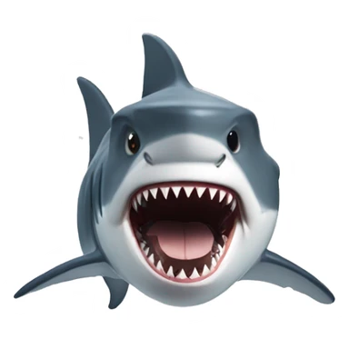 shark with a dog filter sticker