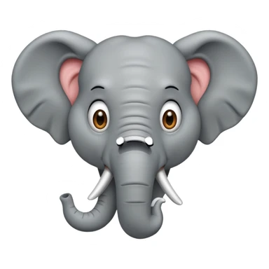 generate a confused elephant who is also in a state of panic sticker