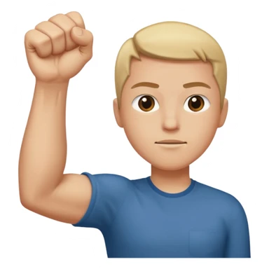 Bras tendu à l’horizontal avec le point fermé sticker