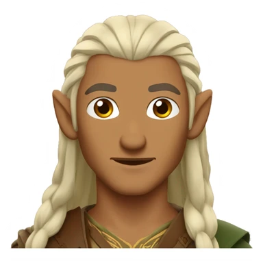 indian legolas with brown skin lord of the rings style sticker