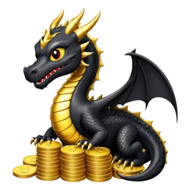 strack coins black dragon sticker