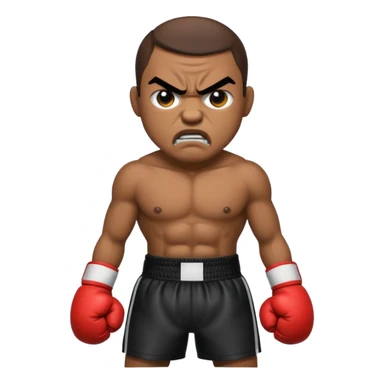 black angry boxer  sticker