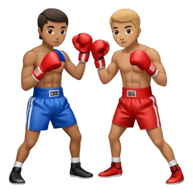 athletes in boxing gloves sticker