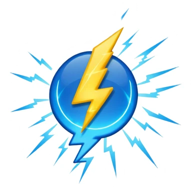 Can u generate a blue tick mark with lightning aura around it? make this as an emoliji sticker