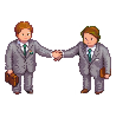 life insurance agent shaking hands with a client sticker