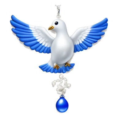 zeta phi beta dove with pearl necklace  sticker