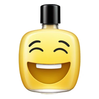 smiling perfume face with black cap sticker