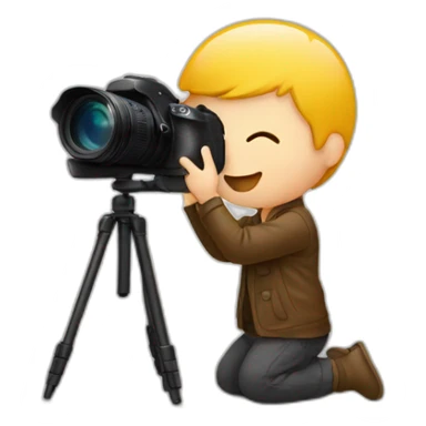 photographer photographing a newborn sticker