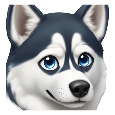 Husky with one brown eye and one blue eye sticker