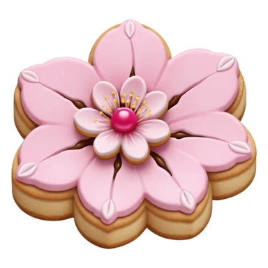 Cherry blossom shaped of a cookie sticker