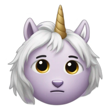 un caca licorne triste sticker