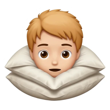 cartoon head buried in pillow sticker