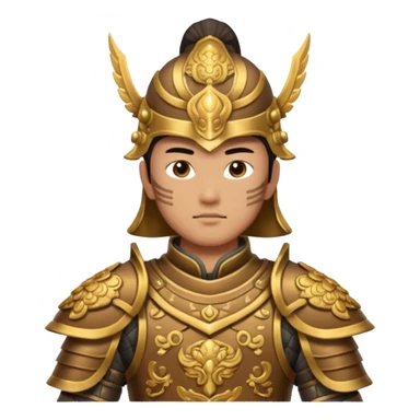 ancient Chinese warrior in armor sticker