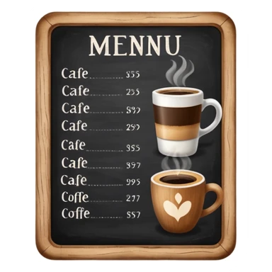 Menu board sticker