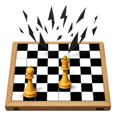 lightning hitting a chess board sticker