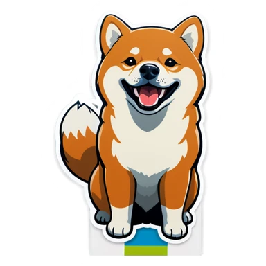 Shiba Inu smiling sticker