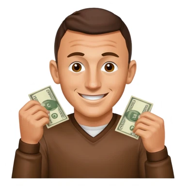 Johnny Manziel doing his money celebration  sticker