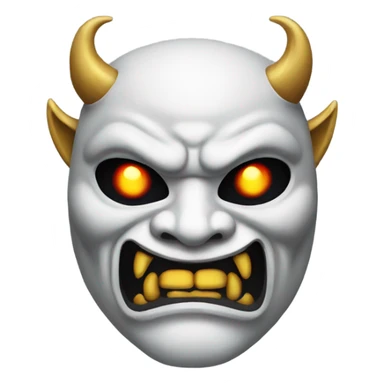 Oni mask sticker