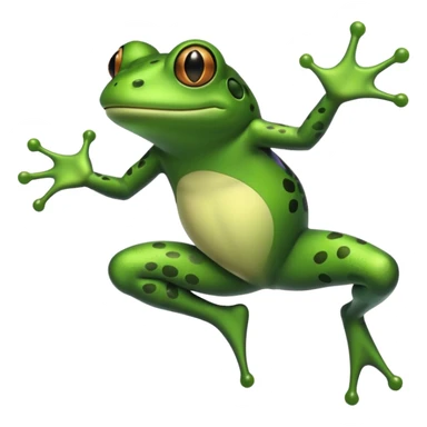 frog jumping sticker