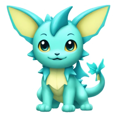 Kawaii Vaporeon full body sticker