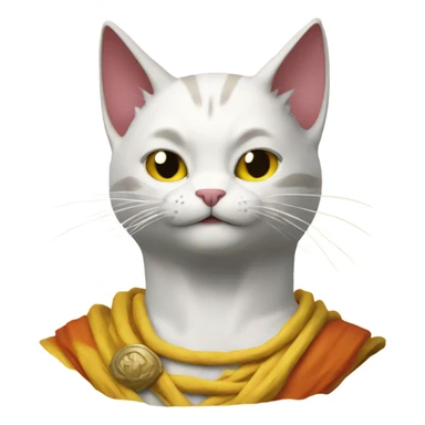 Cat using super saiyan god sticker