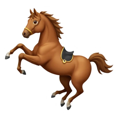 A horse jumping off a cliff sticker