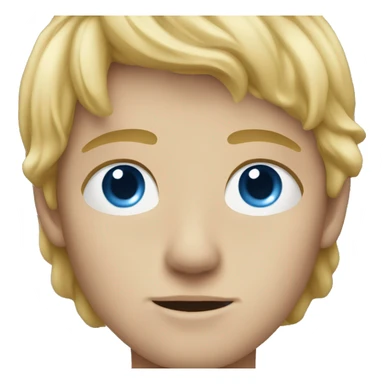 14 year old boy with blond hair and blue eyes sticker