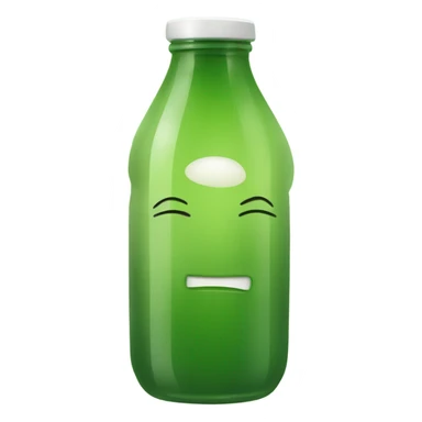 Bottled green juice sticker