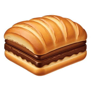 Une pain au chocolat qui rigole sticker