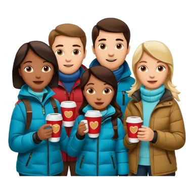 Canadians in a Tim hortons all talking sticker