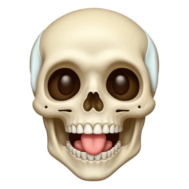 Skeleton with his tongue out sticker