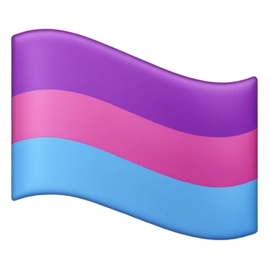 Bisexual bandera con tres colores rosa violeta y celeste  sticker