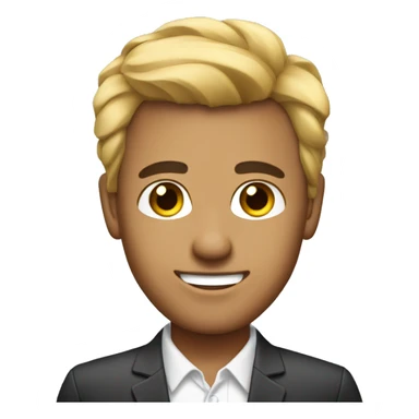  a man in finance with crop top hair style sticker