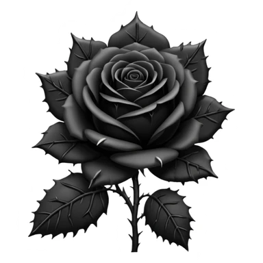 Gothic WhatsApp Emojis Like a black Rose  sticker