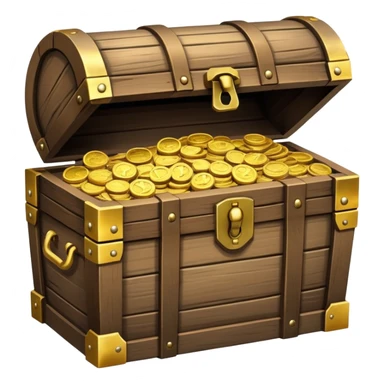 treasure chest with gold coins sticker