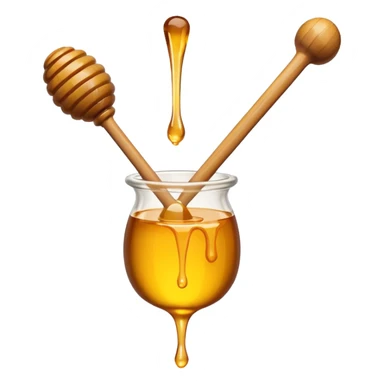 wooden honey dipper sticker