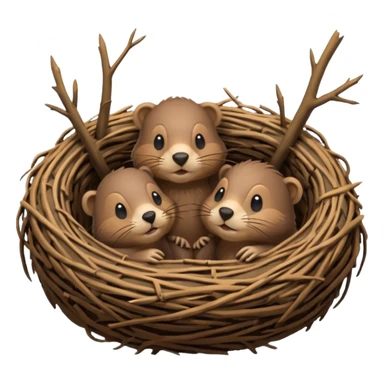 beaver nest sticker