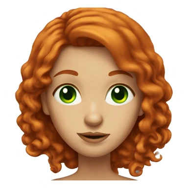 long haired redhead woman with green eyes smoking sticker
