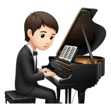 a pianist is playing the piano sticker