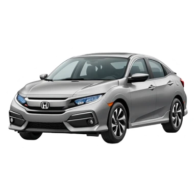 Make an emoji of a 2024 Honda civic with a grey exterior with no added color  sticker