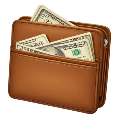 wallet with a lot of money in it sticker