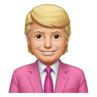 Donald trump in a pink suit sticker