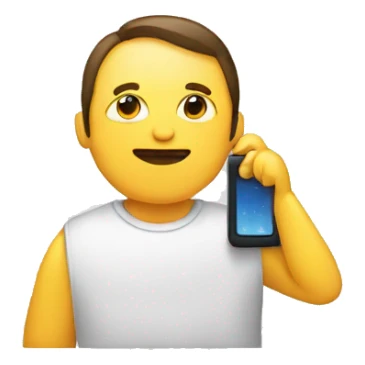 person on cell phone sticker