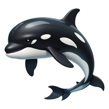 Cinematic Noble orca Portrait Emoji, Poised and majestic, with a sleek, streamlined black-and-white body, piercing intelligent eyes, and a powerful, commanding presence, Simplified yet sharp and sophisticated features, highly detailed, glowing with a soft oceanic radiance, high shine, intelligent and formidable, stylized with an air of deep-sea dominance, focused and alert, soft glowing outline, capturing the essence of an apex predator that appears ready to surge out of the waves with effortless authority! sticker