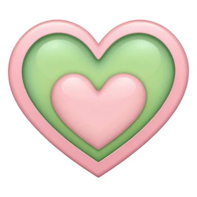 A half light green half light pink heart sticker