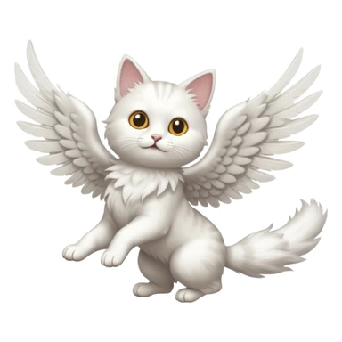 Flying cat sticker