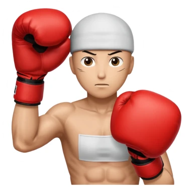 Saitama red hand punch with boxing glove sticker