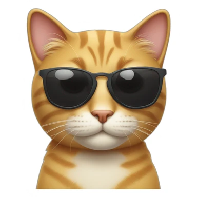 smirking cat wearing sunglasses sticker