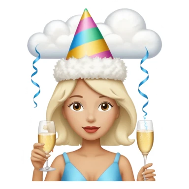 the last one is the best. add clouds around her head sticker