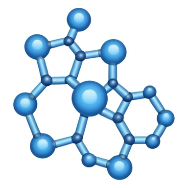 molecule blue with oval sticker